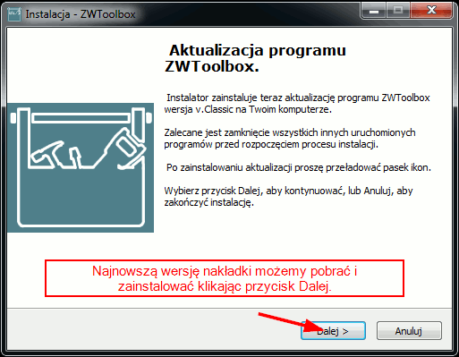 Sprawdź dostępność aktualizacji ZWToolbox Classic