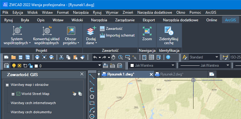 modul arcgis zwcad