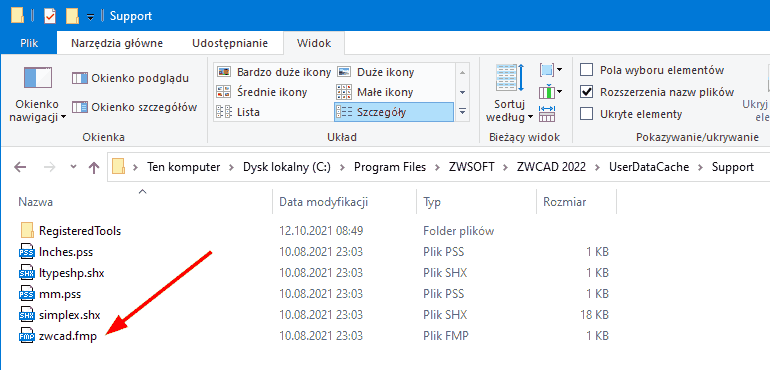 plik zastepowania czcionek