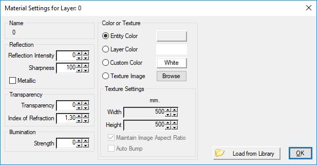 ustawienia materialu do renderingu