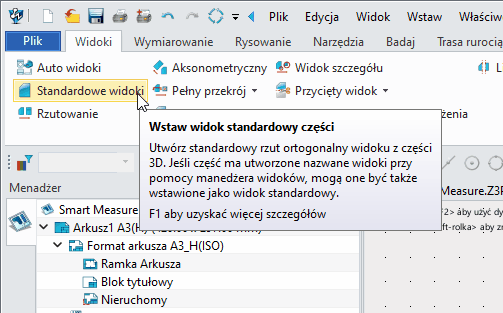 zw3d standardowy widok