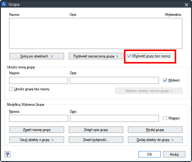 nienazwane grupy