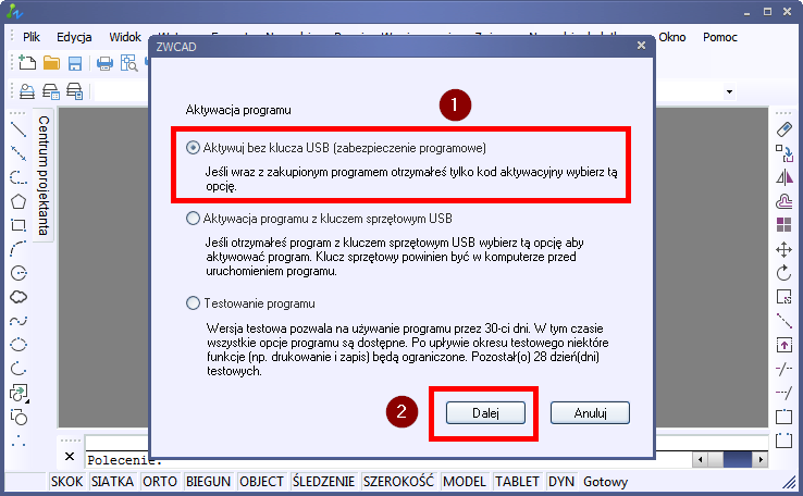 aktywacja lic programowa