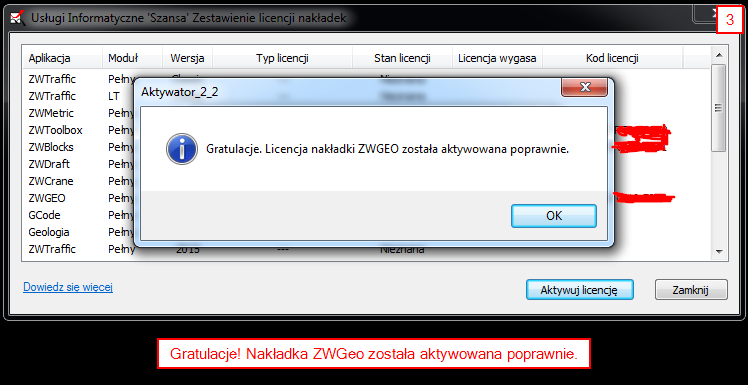 Aktywuj ZWGeo Classic 3