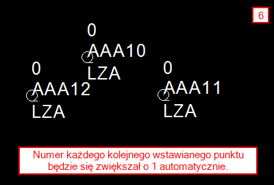 Wstaw punkty z opisem autonumeracją i symbolem punktu 6