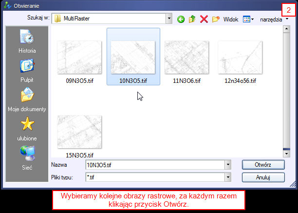 Wstaw wiele plików rastrowych 2