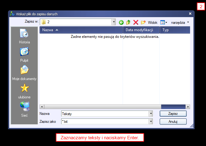 Zapisz teksty w pliku txt 2