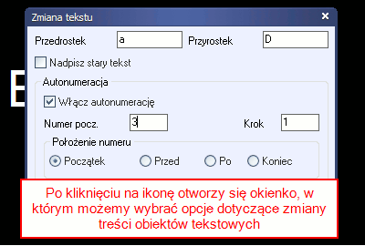 Zmień treść tekstu