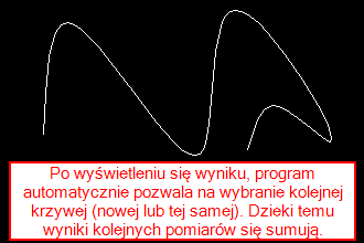 Oblicz długość krzywej pomiędzy klikniętymi punktami 4