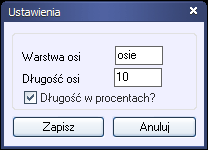 Zmień ustawienia rysowania osi