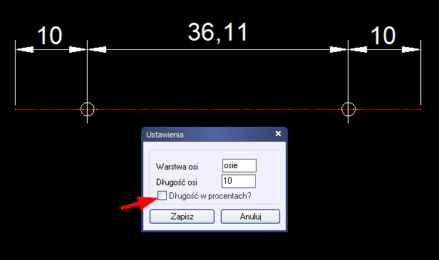 Zmień ustawienia rysowania osi 2