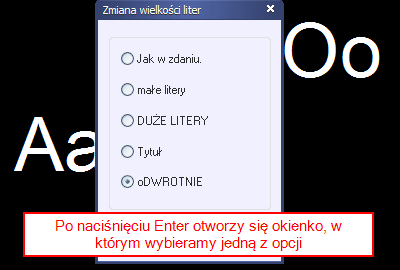 Zmień wielkość liter 2