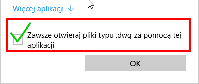 domyslne otwieranie plikow dwg