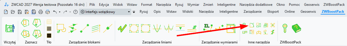 Wstążka z dopasowaniem układu współrzędnych Wstążka z dopasowaniem układu współrzędnych
