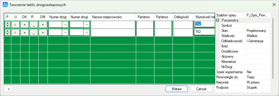 Generator tablic drogowskazowych w ZWTraffiku