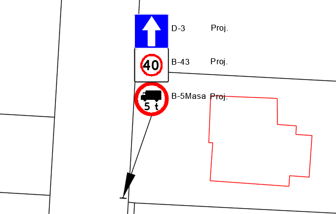 Wstawione 3 znaki do jednego słupka
