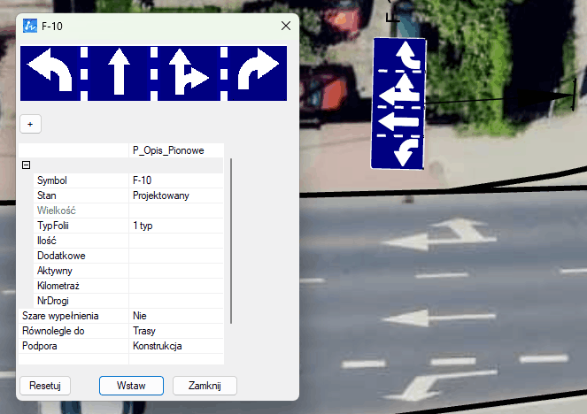 Gotowy znak F-10 w aplikacji ZWTraffic Gotowy znak F-10 w aplikacji ZWTraffic