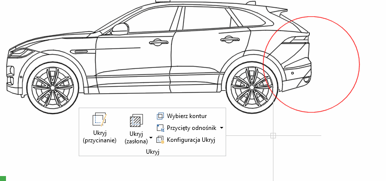 Przycinanie przez ramkę w ZWCADzie MFG 2026