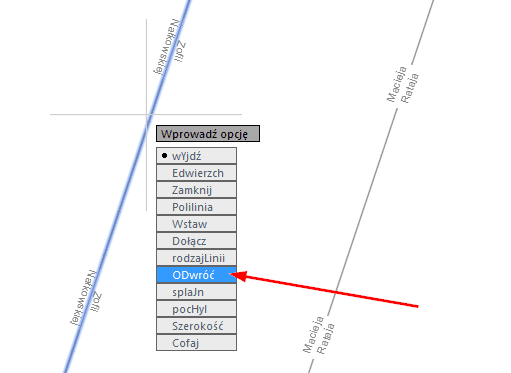 Odwracanie polilinii Odwracanie polilinii