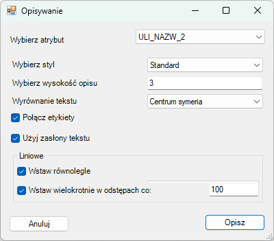 Opisywanie ulic atrybutami SHP Opisywanie ulic atrybutami SHP