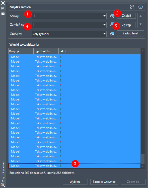 Podmiana tekstu Podmiana tekstu