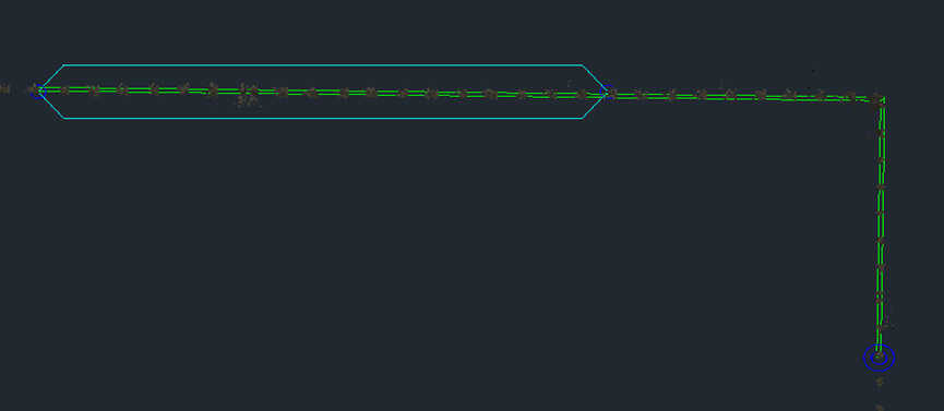 Odcinek prostopadły w Point Cloud Assistancie