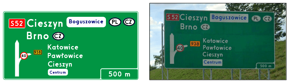 Gotowa tablica E obok zdjęcia Gotowa tablica E obok zdjęcia