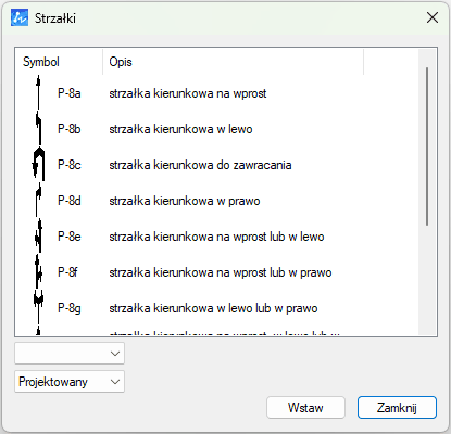Menu strzałek poziomych w aplikacji ZWTraffic 2025 Menu strzałek poziomych w aplikacji ZWTraffic 2025