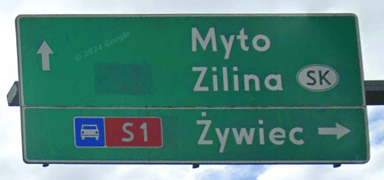 Tablica drogowskazowa z oznaczeniem kierunków Tablica drogowskazowa z oznaczeniem kierunków