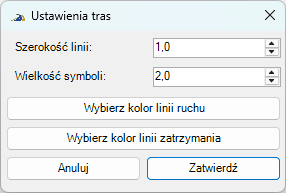 Ustawienia trasy w ZWTraffic