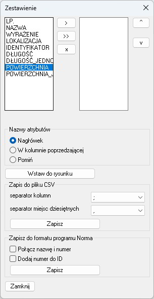 Tworzenie zestawienia obszarów w ZWCADzie Tworzenie zestawienia obszarów w ZWCADzie
