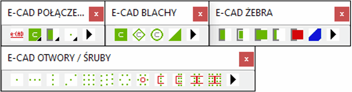 e cad polaczenia ikony