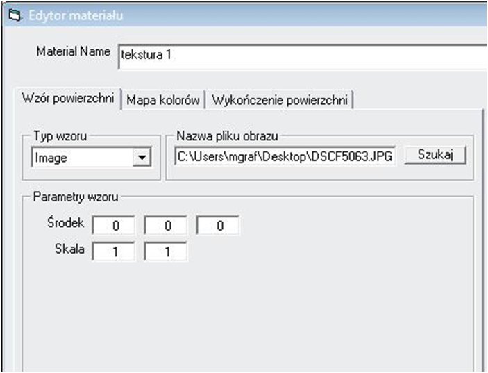 edytor materialu- wczytanie rysunku tekstury