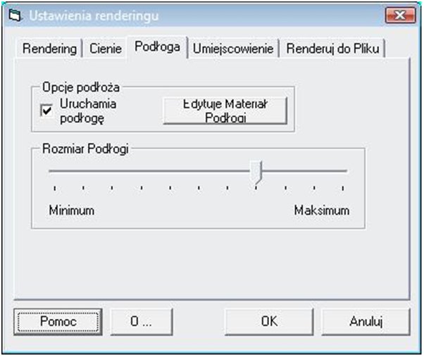 ustawienia renderingu - podoga