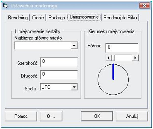 ustawienia renderingu - umiejscowienie