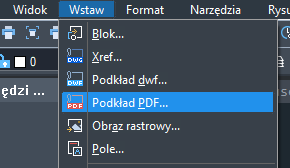 menu wstawianie pdf