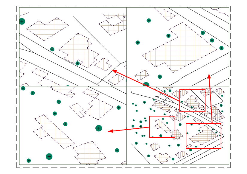 Widok przygotowanych rzutni w programie CAD