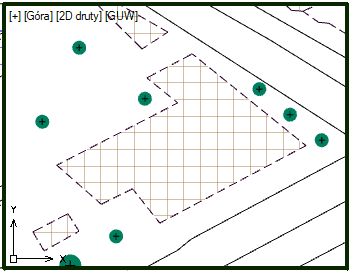 Widok drugiej rzutni na rysunku CAD