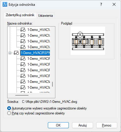 Edytor odnośników w programie ZWCAD