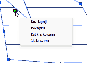 Menu edycji kreskowania w ZWCADzie