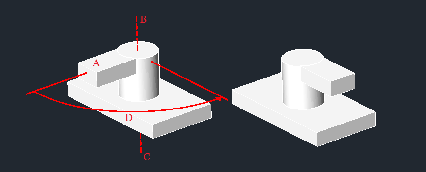 Funkcja obrotu obiektu 3D w ZWCAD