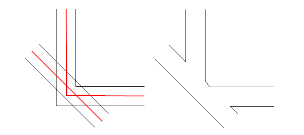 Odsunięcie linii w programie ZWCAD