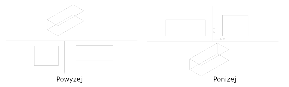 Rzutnia z widokiem powyżej i poniżej w programie ZWCAD