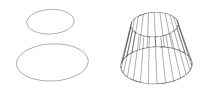 Przykład siatki 3D opartej o krzywą