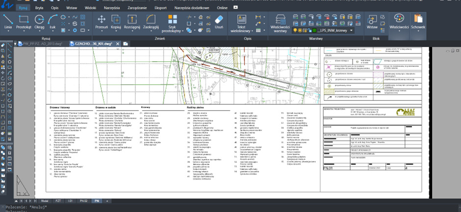 Legenda w projekcie zagospodarowania Legenda w projekcie zagospodarowania