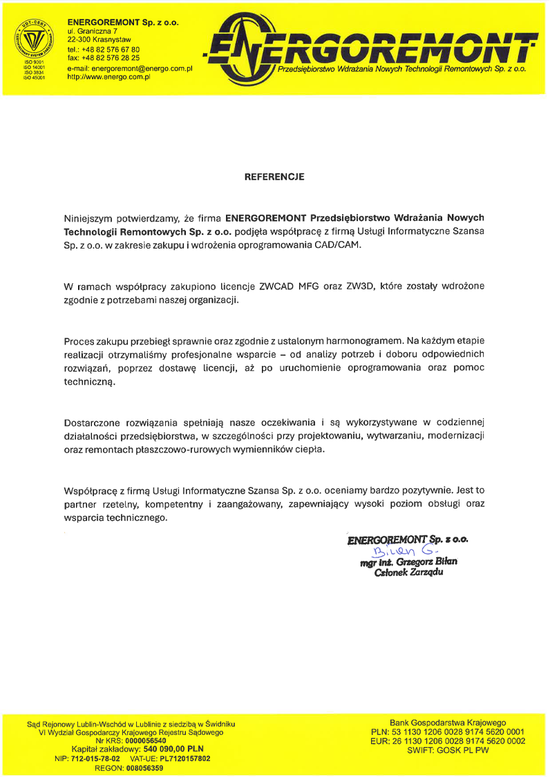 Opinia o zwcad - Ergoremont
