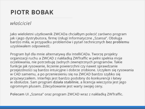 Opinia o zwcad - Piotr Bobak