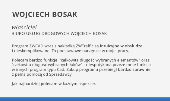 Opinia o zwcad - Biuro usług drogowych