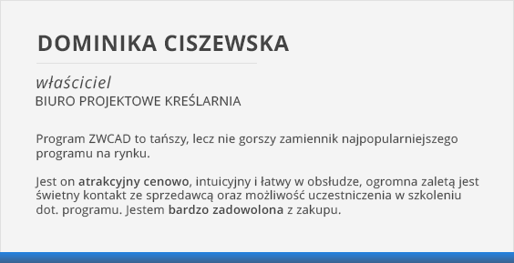 Opinia o zwcad - Biuro Projektowe Kreślarnia