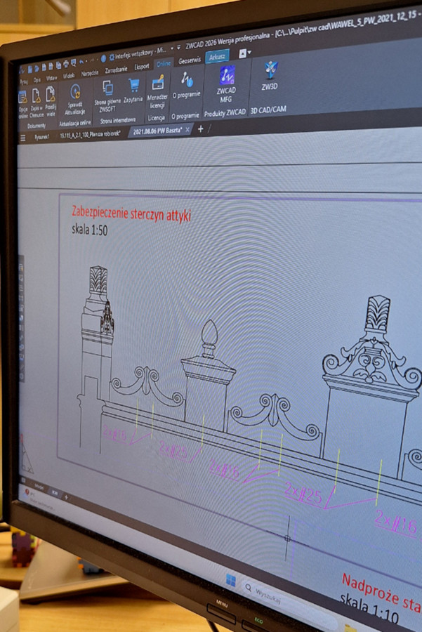 Projekt renowacji sterczyn attyki Projekt renowacji sterczyn attyki